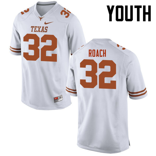 Youth #32 Malcolm Roach Texas Longhorns College Football Jerseys-White